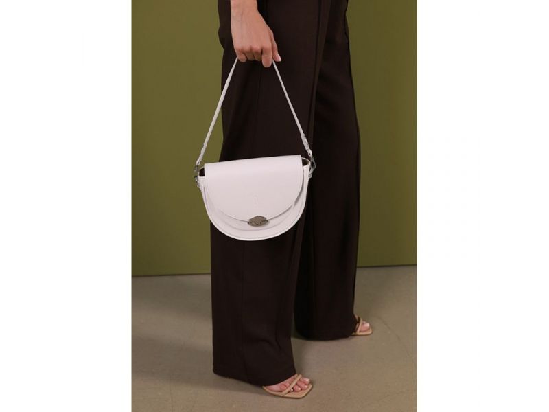 Женская кожаная сумка Kira белая, фото 2