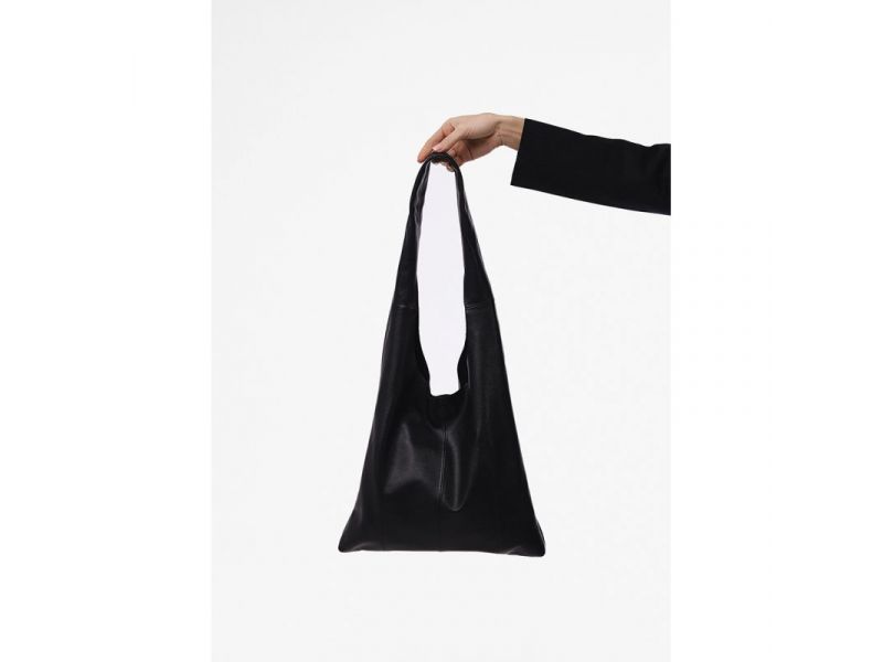 Кожаная сумка шопер Nika черный андора, фото 5