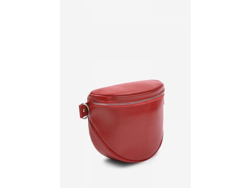 Кожаная сумка поясная-кроссбоди Vacation красная краст, фото 3