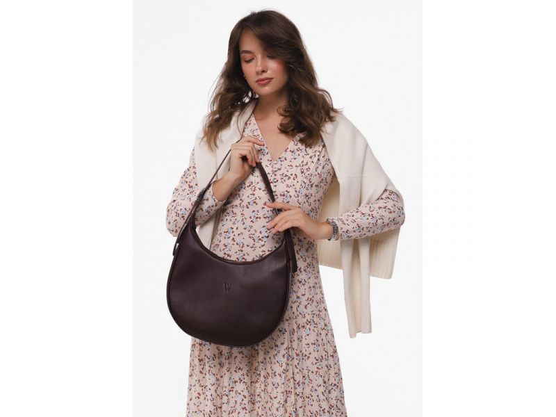 Женская кожаная сумка Vivian бордовый, фото 1