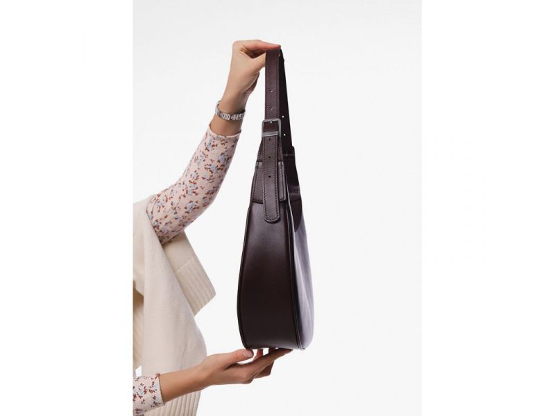 Женская кожаная сумка Vivian бордовый, фото 4