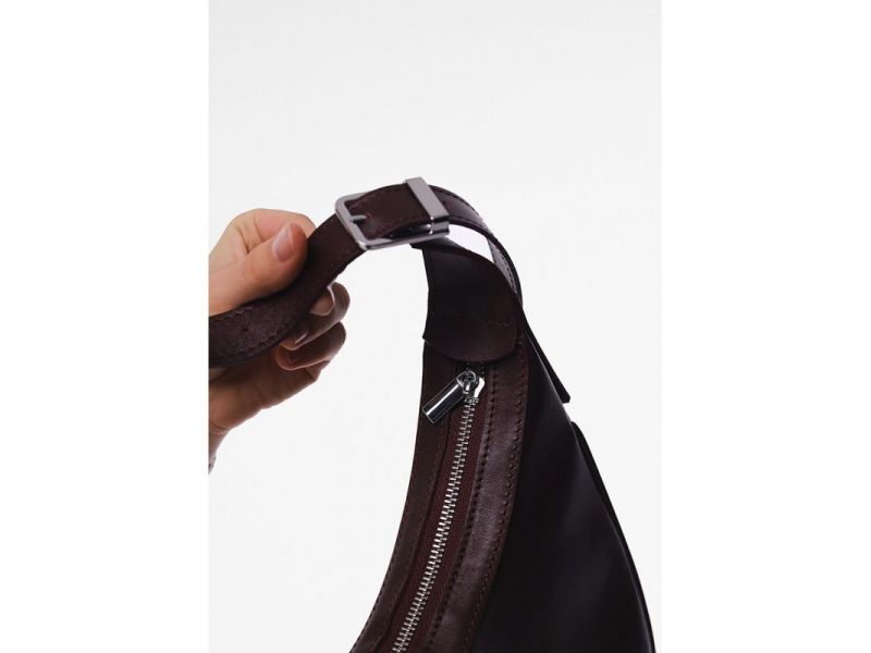 Женская кожаная сумка Vivian бордовый, фото 5