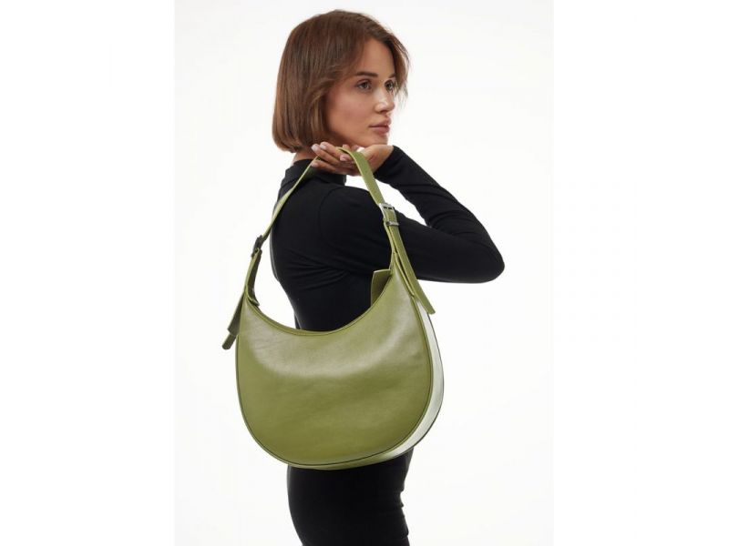 Женская кожаная сумка Vivian оливковый, фото 1