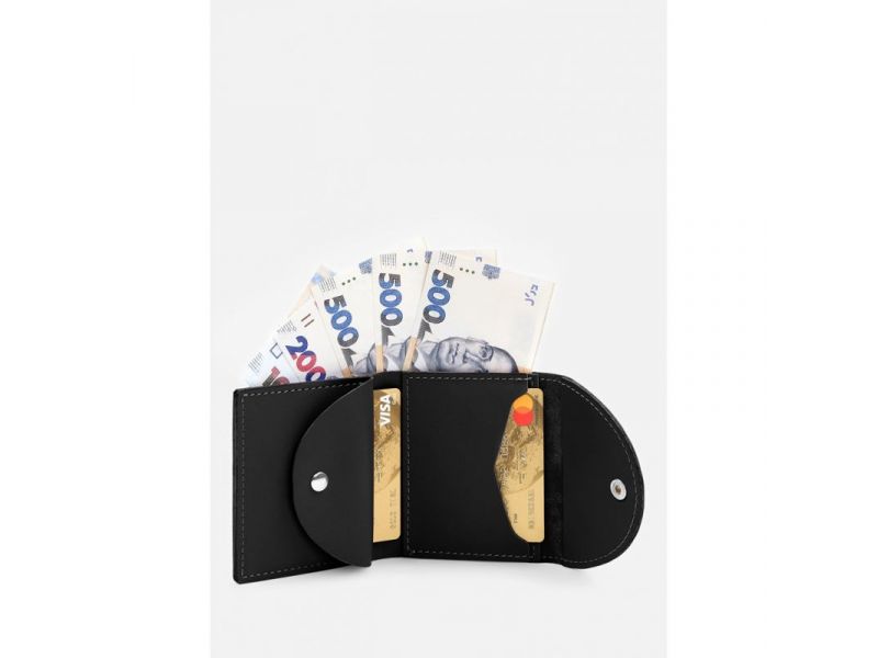 Кожаный кошелек 2.2 черный, фото 5