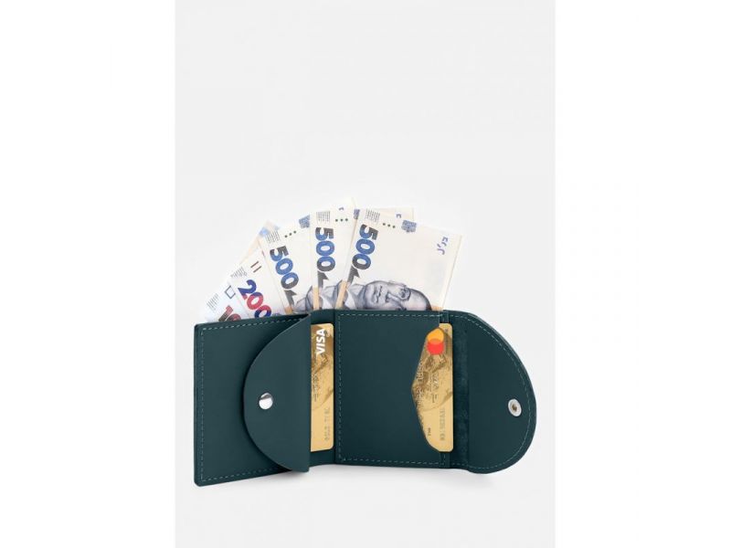 Кожаный кошелек 2.2 зеленый, фото 5