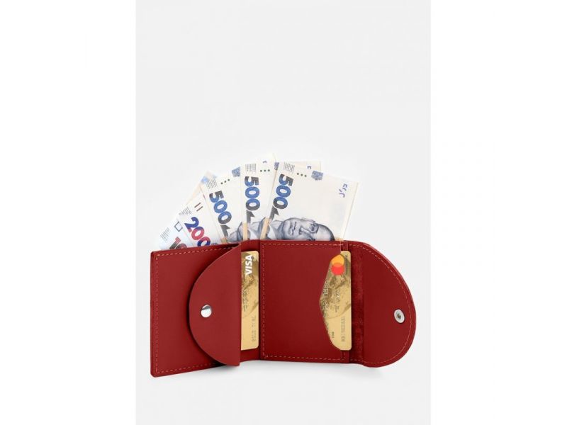 Кожаный кошелек 2.2 красный, фото 5