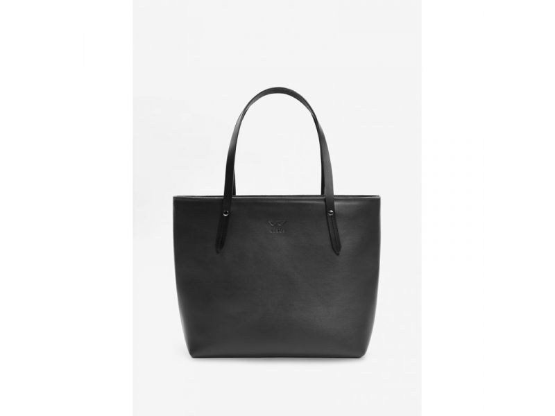 Кожаный шоппер Walker Mini черный, фото 1