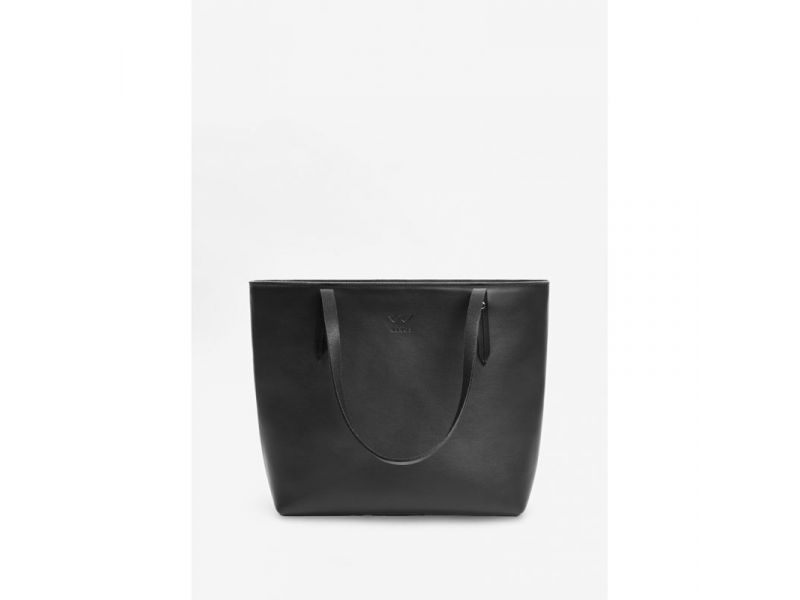 Кожаный шоппер Walker Mini черный, фото 4