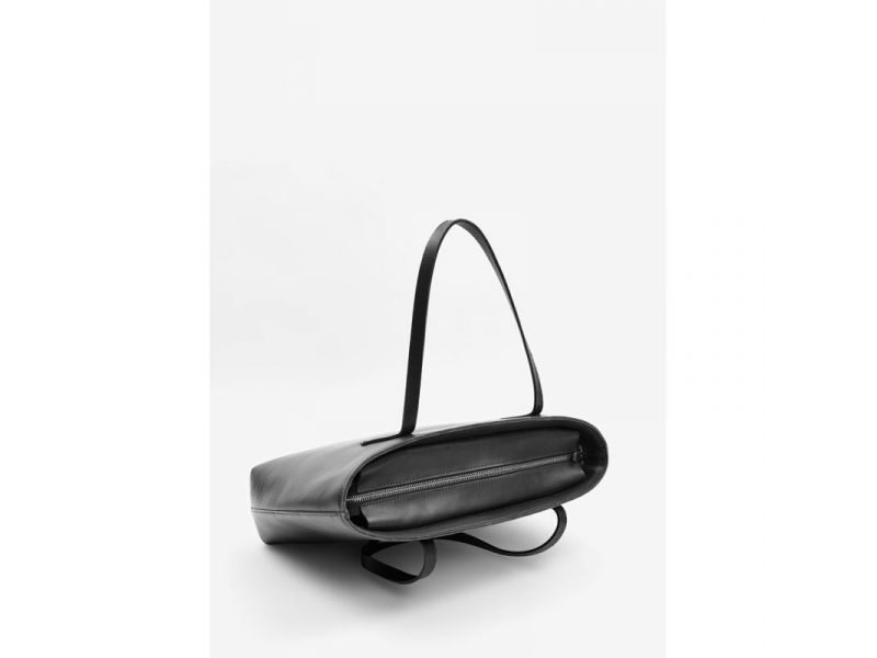 Кожаный шоппер Walker Mini черный, фото 5