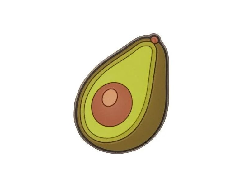 Джибітси для Crocs — Avocado / Авокадо (оригінальні прикраси Jibbitz™), фото 1