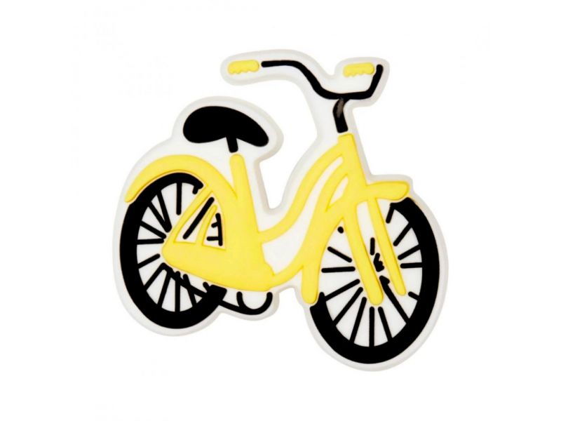 Jibbitz™ Велосипед Жовтий — Джибітс для Crocs (Оригінальна прикраса), фото 1
