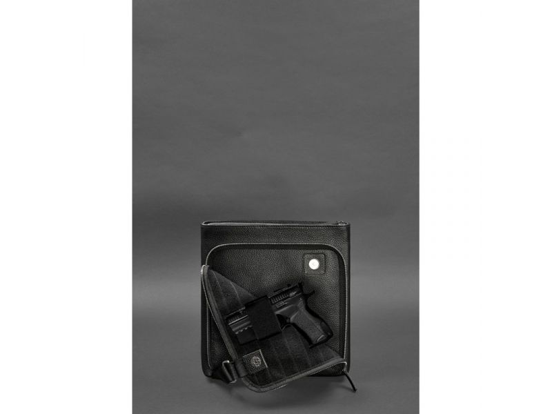 Сумка-планшет для скрытого ношения пистолета Черная Флотар, фото 4