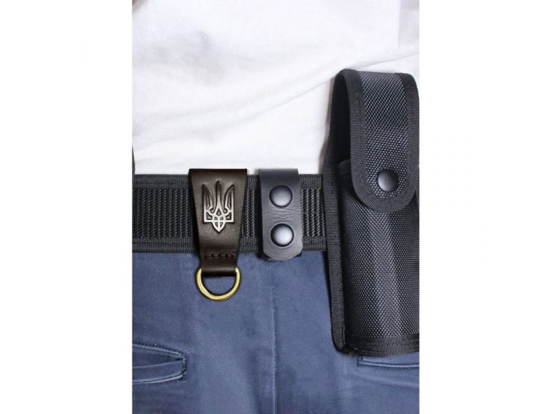 Кожаный тренчик на пояс с гербом Украины, фото 3