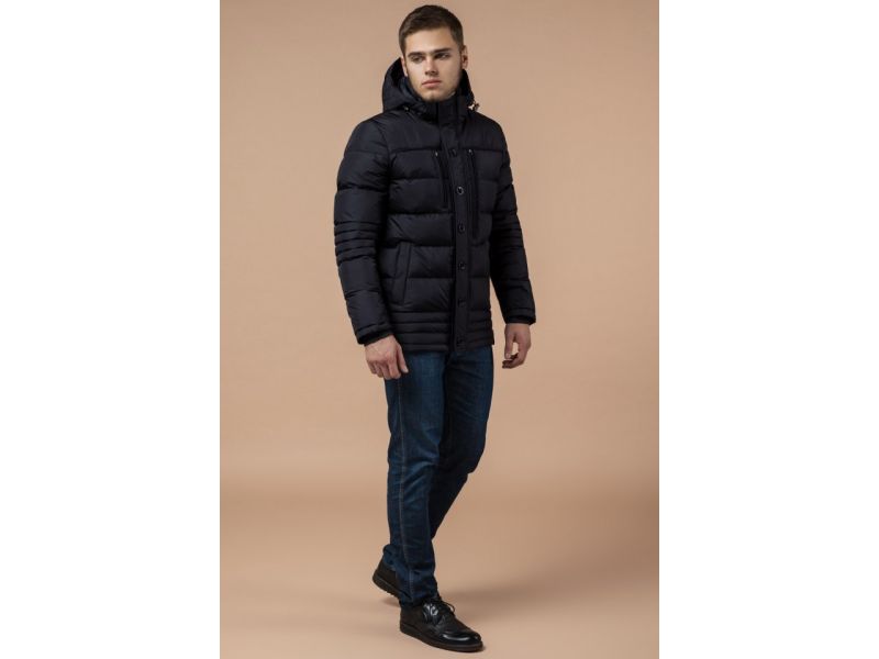 Черная оригинальная зимняя куртка для мужчин модель 31610, фото 3
