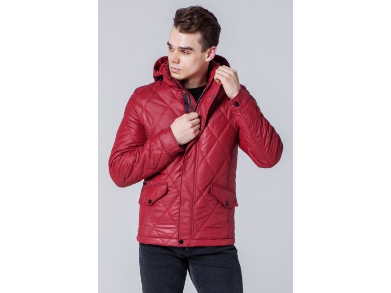 Мужская красная ветровка осенне-весенняя модель 1489, фото 3