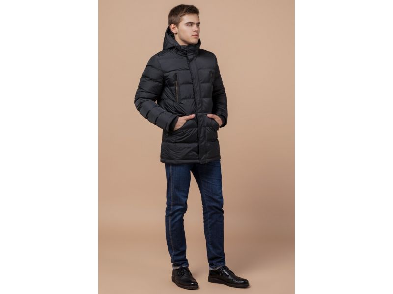 Куртка зимняя мужская с манжетами цвет графит модель 13542, фото 2