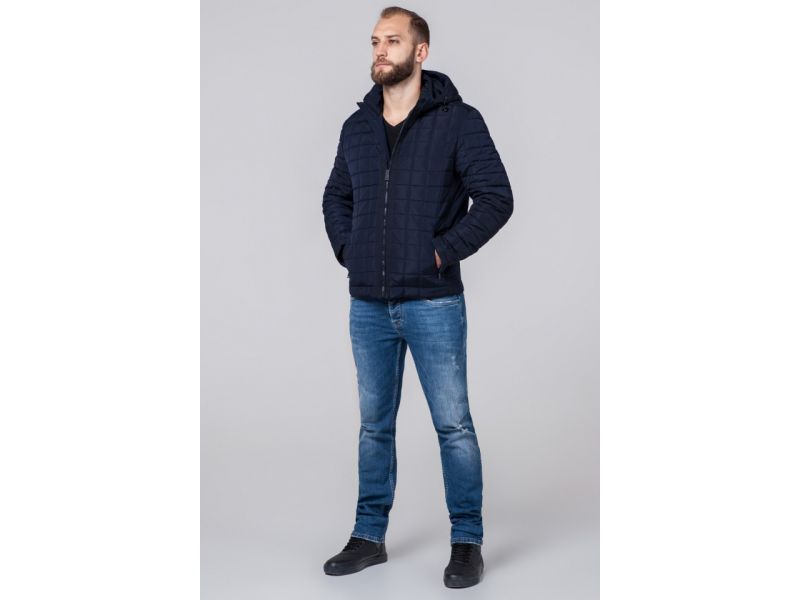 Куртка темно-синяя мужская осенне-весенняя модель 2475, фото 2