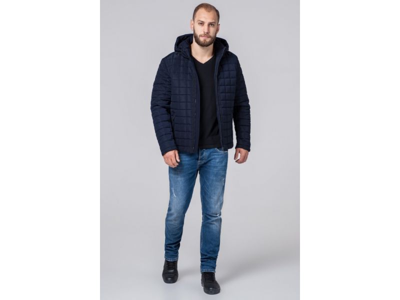 Куртка темно-синяя мужская осенне-весенняя модель 2475, фото 3