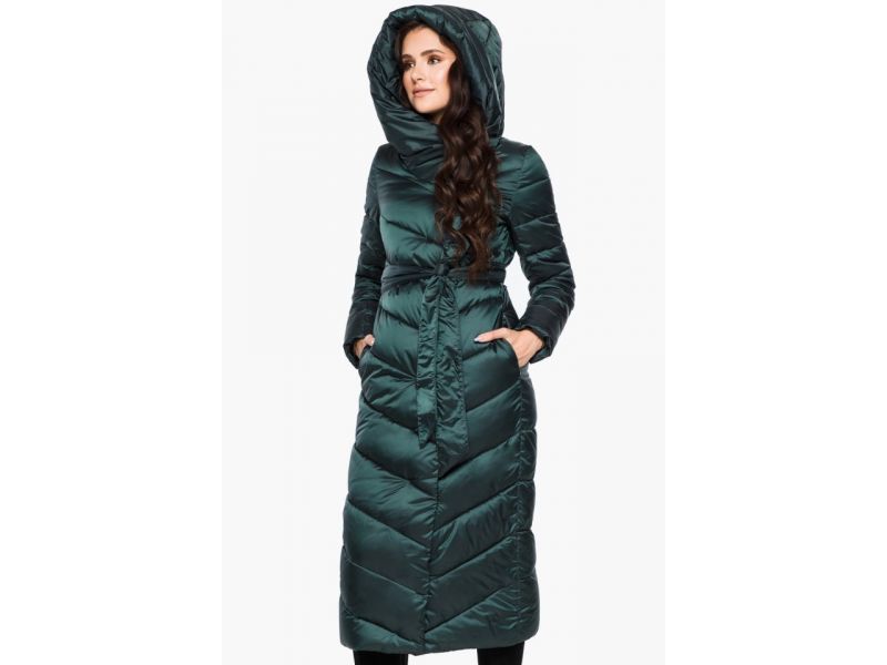 Воздуховик зимний изумрудный женский модель 31016, фото 3