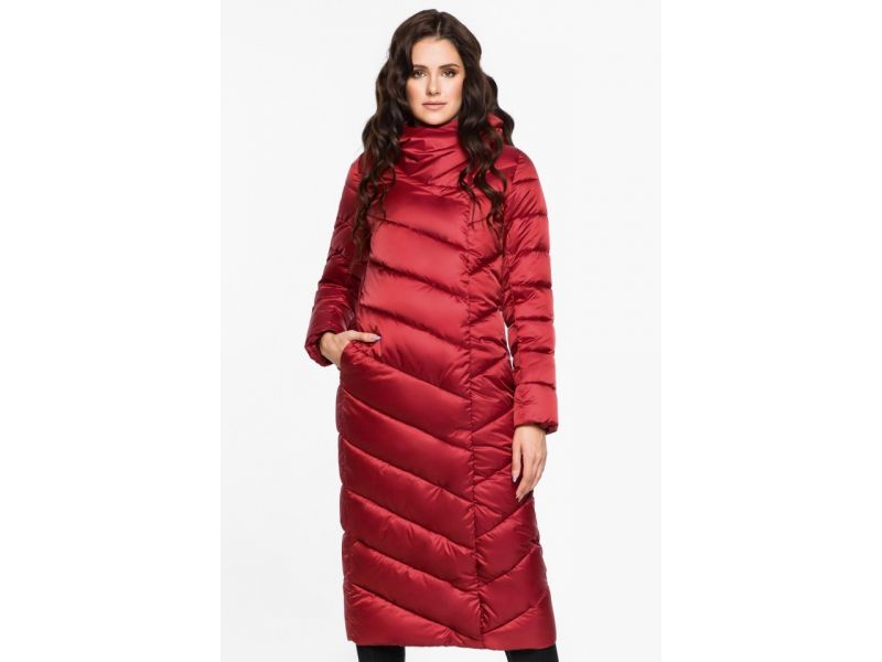 Рубиновый воздуховик зимний женский модель 31016, фото 3