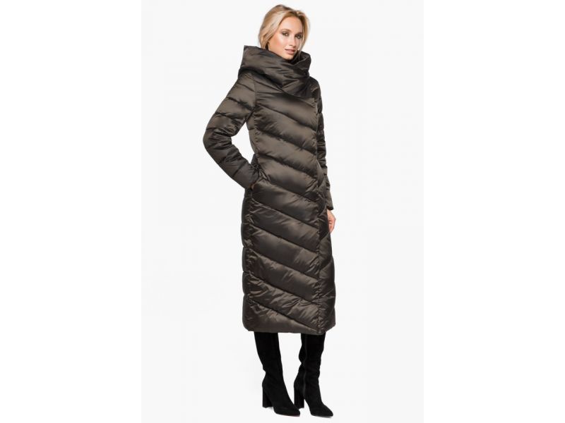 Брендовый зимний воздуховик женский цвет капучино модель 31016, фото 2