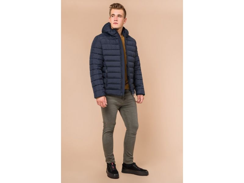 Зимняя сине-черная куртка для мужчин модель 40962, фото 3