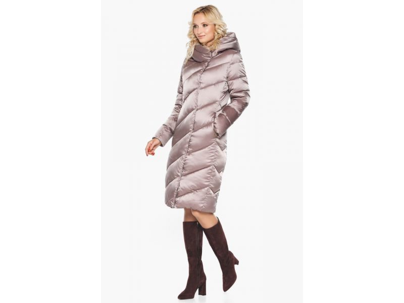 Воздуховик зимний цвета пудры женский модель 30952, фото 2
