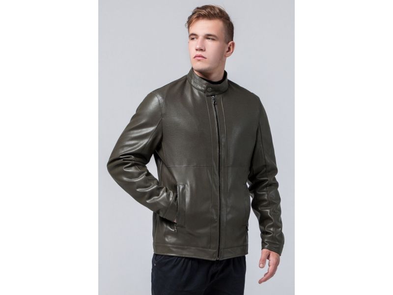 Куртка молодежная цвета хаки мужская осенне-весенняя модель 2193, фото 3