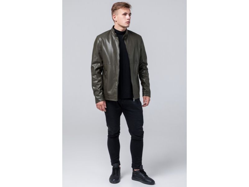 Куртка молодежная цвета хаки мужская осенне-весенняя модель 2193, фото 2