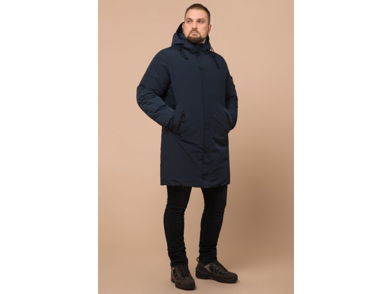Парка синяя мужская зимняя модель 23425, фото 2