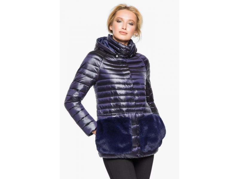 Фиолетовый воздуховик теплый женский осенне-весенний модель 15115, фото 3