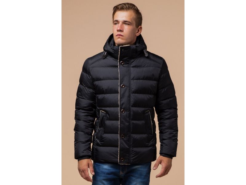 Куртка черная зимняя оригинальная мужская модель 20849, фото 3