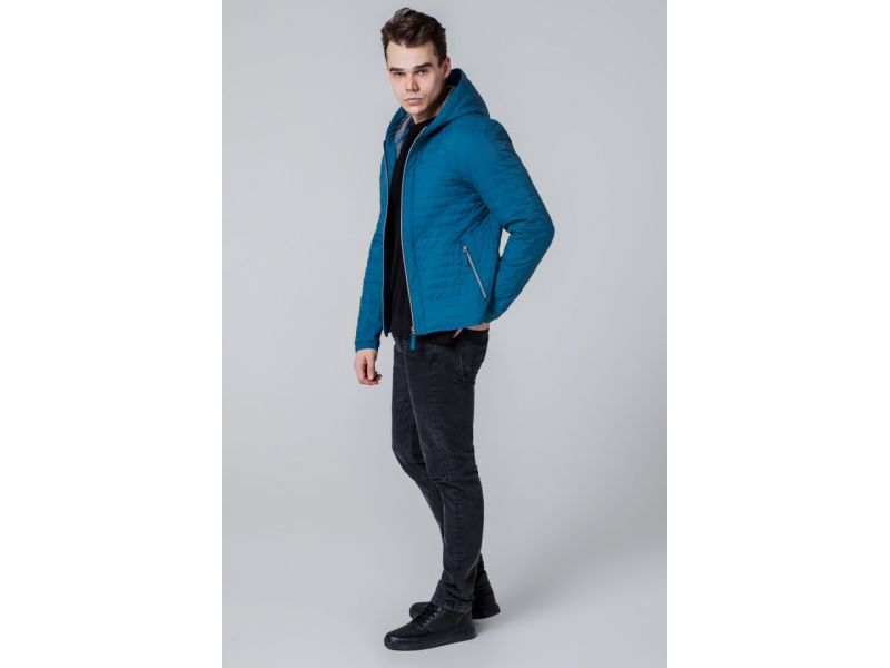 Ветровка бирюзовая мужская осенне-весенняя модель 1295, фото 3