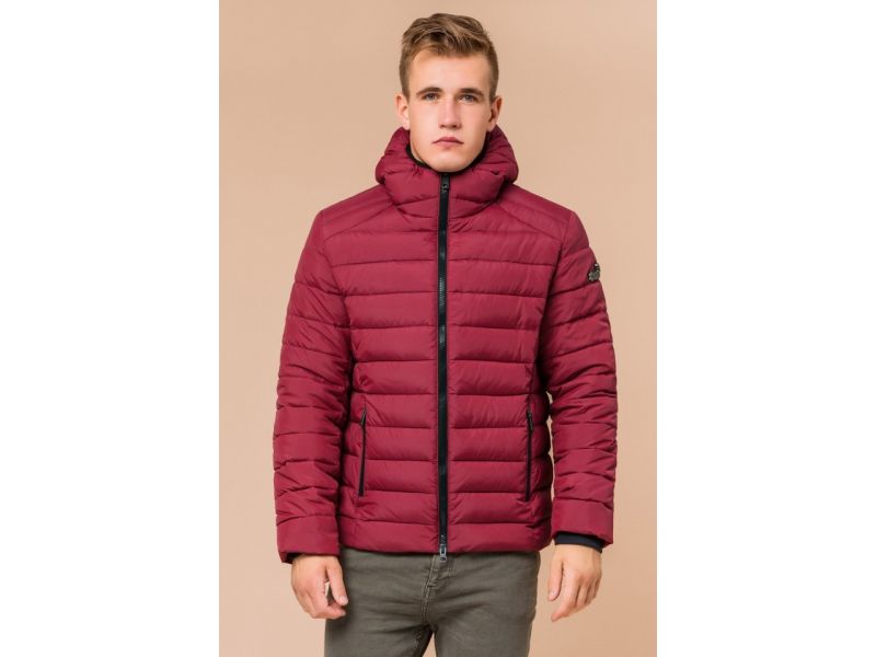 Бордовая мужская куртка на зиму модель 40962, фото 3