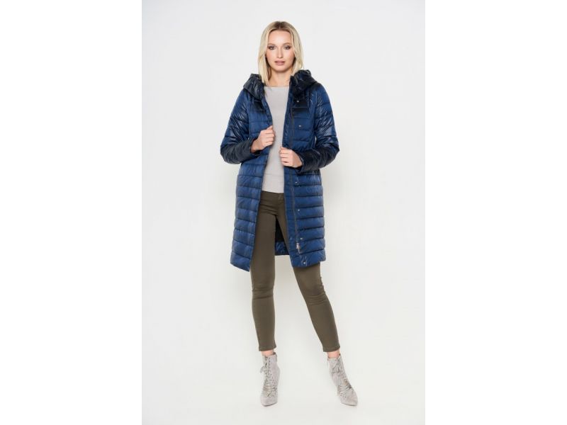 Женский осенне-весенний воздуховик цвет темная лазурь модель 28215, фото 3