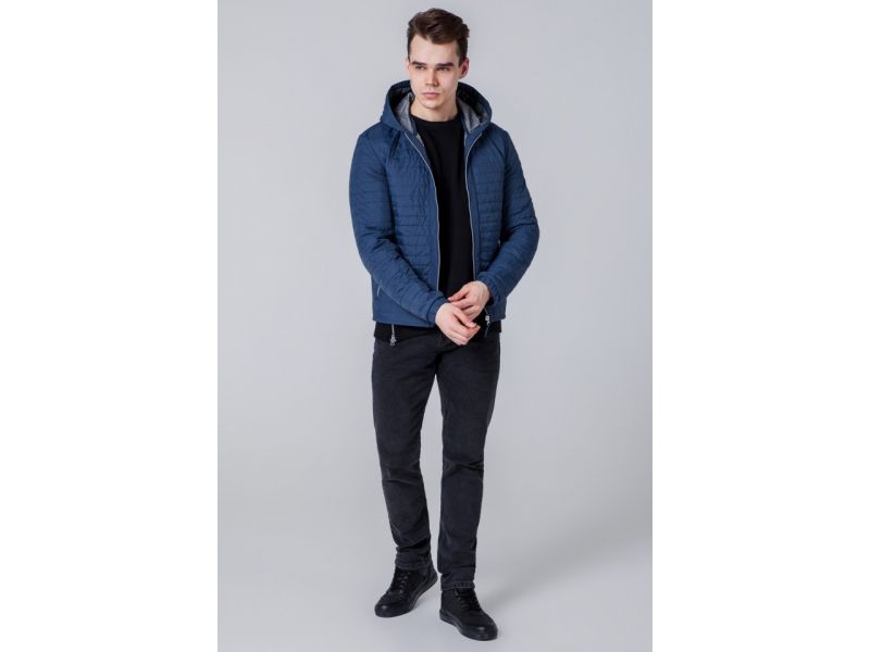 Ветровка мужская синяя осенне-весенняя модель 1295, фото 3