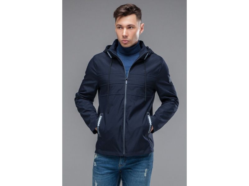 Ветровка темно-синяя мужская молодежная осенне-весенняя модель 25211, фото 3