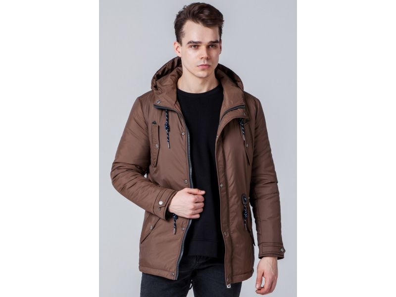 Ветровка коричневая осенне-весенняя мужская модель 1342, фото 3
