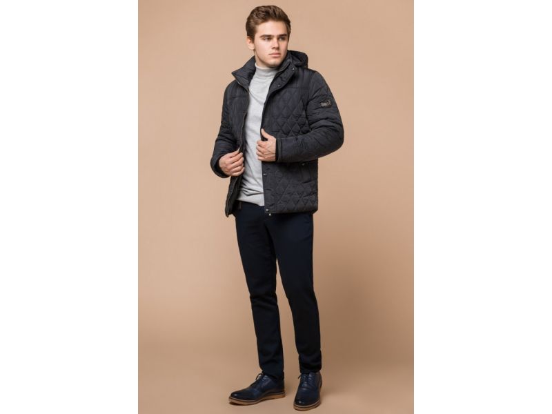 Куртка на зиму мужская графитовая модель 24534, фото 3