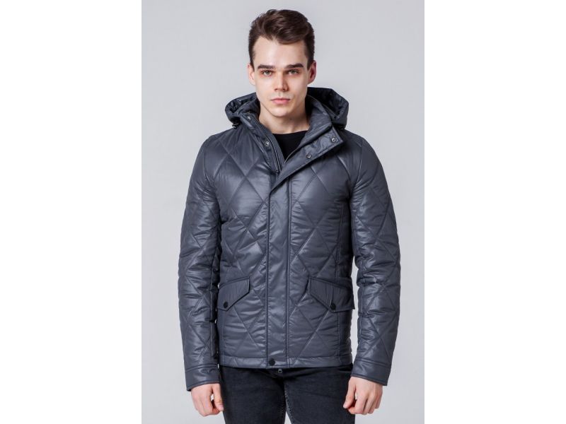 Ветровка темно-серая мужская осенне-весенняя модель 1489, фото 3