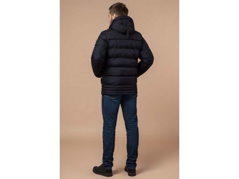 Черная оригинальная зимняя куртка для мужчин модель 31610, фото 5