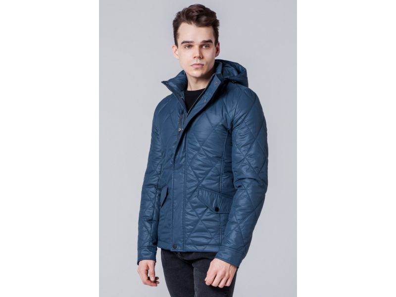 Ветровка цвета индиго мужская осенне-весенняя модель 1489, фото 4