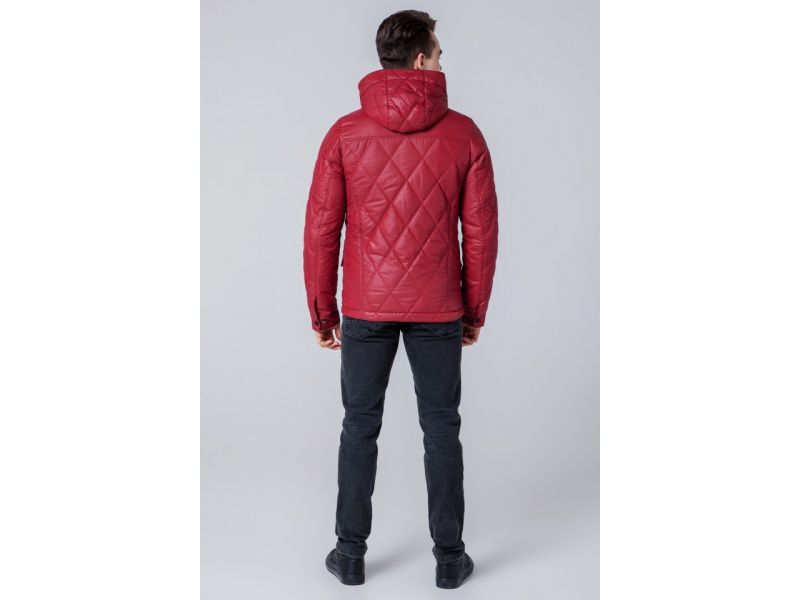 Мужская красная ветровка осенне-весенняя модель 1489, фото 5