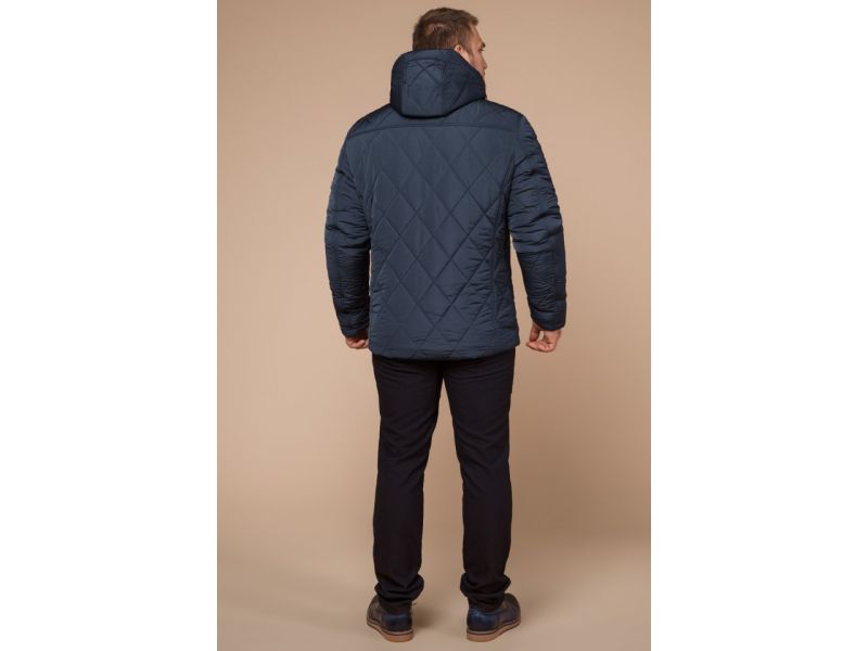 Светло-синяя зимняя теплая куртка для мужчин модель 19121, фото 5