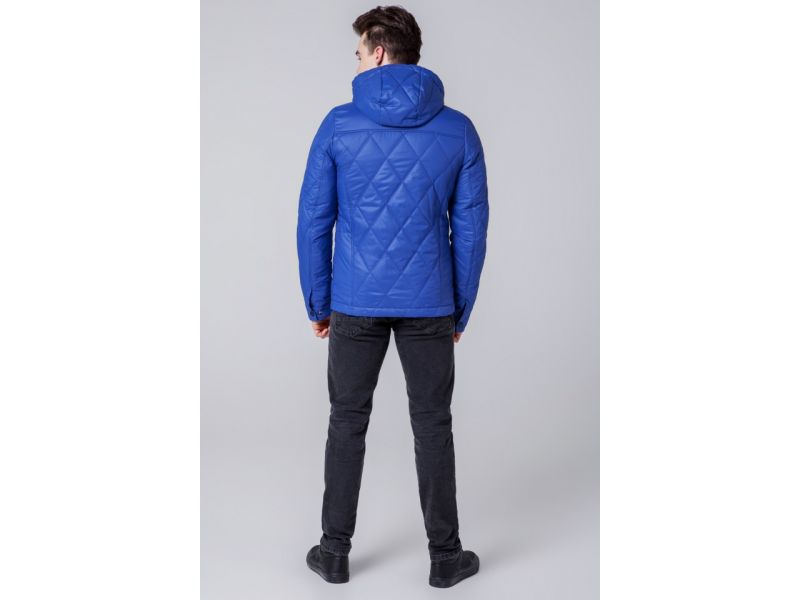 Ветровка осенне-весенняя мужская прямого кроя цвет электрик модель 1489, фото 5