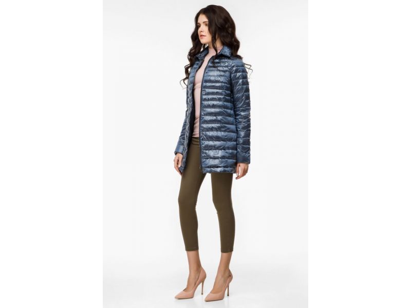 Женский воздуховик осенне-весенний легкий цвет темная лазурь модель 41323, фото 4