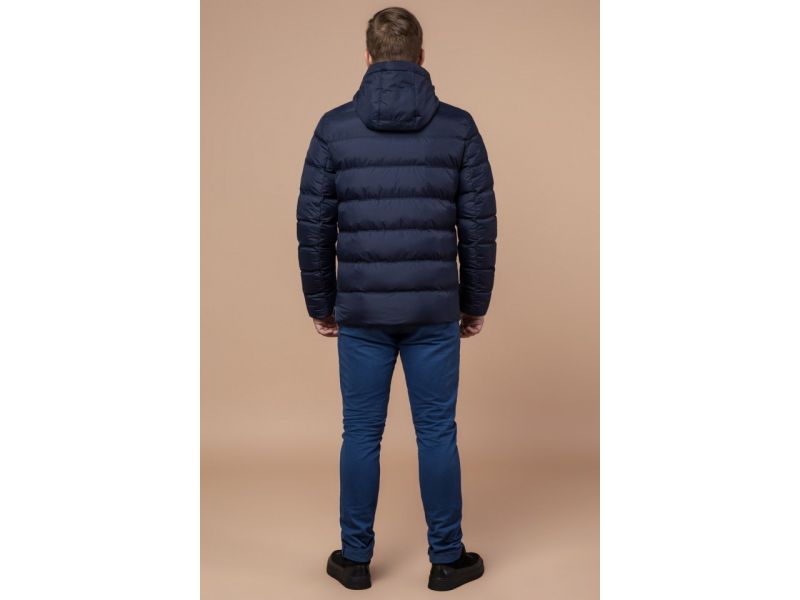 Темно-синяя зимняя качественная куртка мужская модель 30380, фото 5