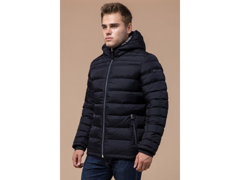 Сине-черная зимняя мужская куртка модель 15181, фото 4