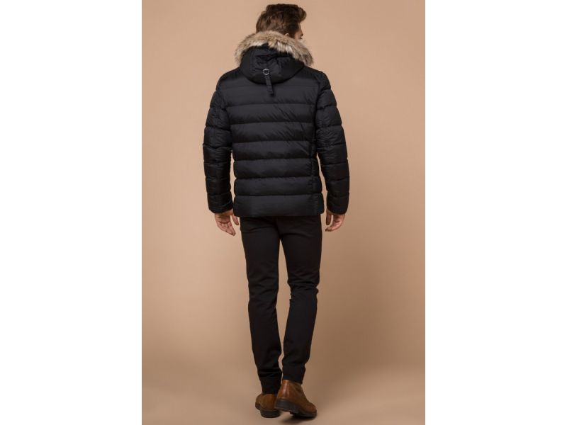 Зимняя куртка черного цвета для мужчин практичная модель 16115, фото 5