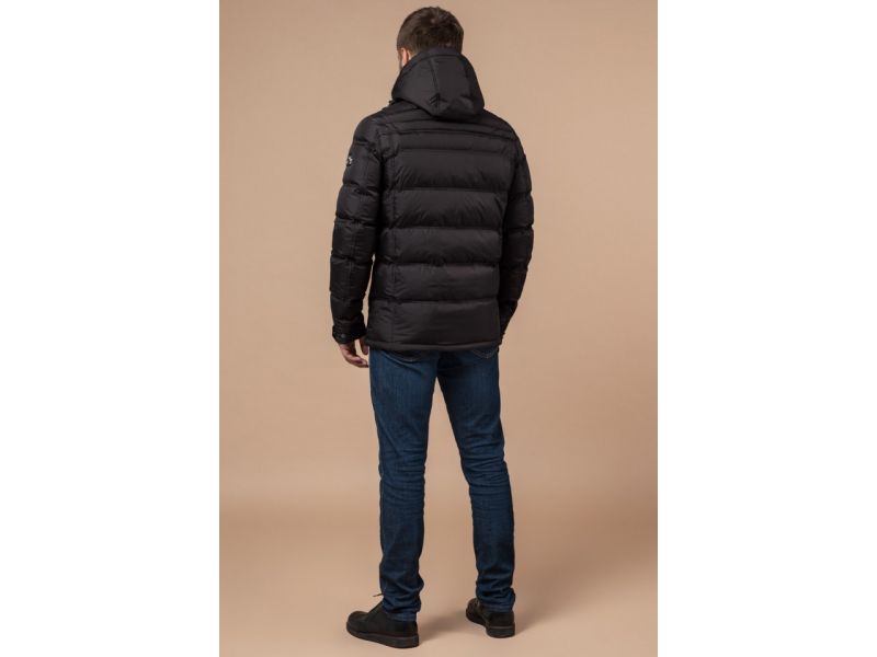 Кофейная мужская куртка на зиму модель 26055, фото 5